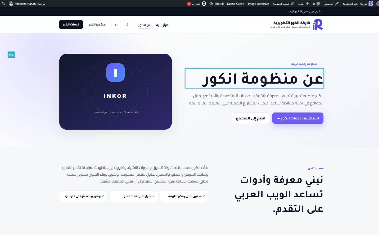 قالب وردبرس لمدونة شركة انكور التطويرية